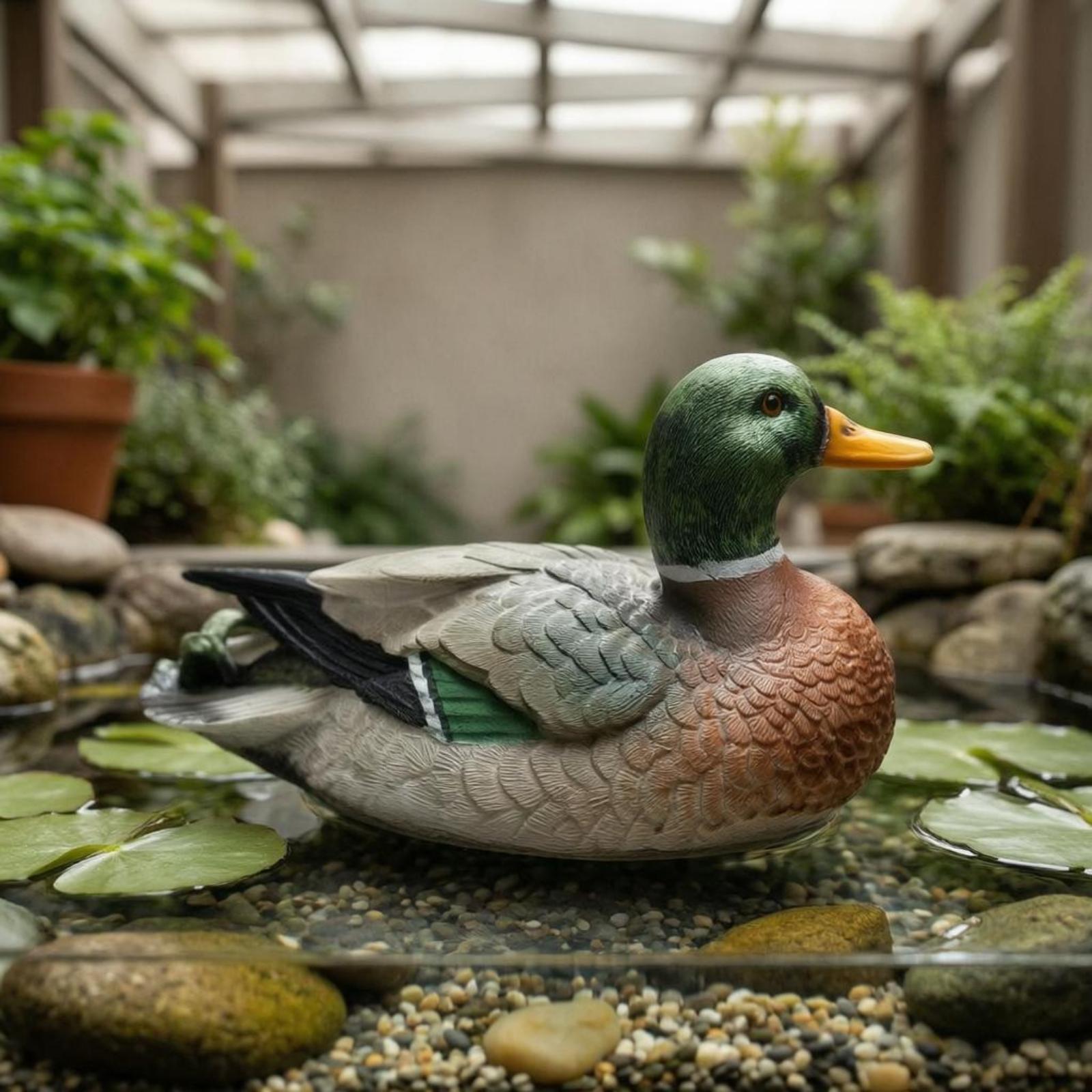 Resin Duck Figurine Outdoor Po - Aquarium ulasan dan harga